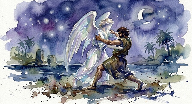 Jacob wrestling with angel