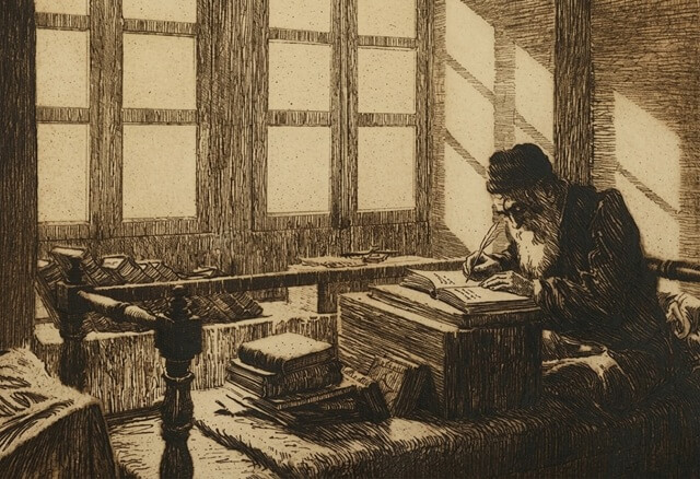 Torah scholar writing